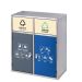 Thùng rác inox nhiều ngăn cửa đẩy