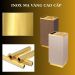 Thùng rác inox trang trí bọc giả da