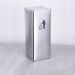 Thùng rác inox trắng vuông nắp bập bênh