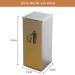 Thùng rác inox trắng vuông nắp bập bênh