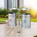 Thùng rác inox treo đôi ngoài trời 