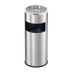 Thùng rác inox có gạt tàn tròn Ø25cm