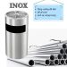 Thùng rác inox tròn có gạt tàn cỡ đại