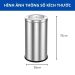Thùng rác nắp bập bênh tròn Ø38cm bằng inox