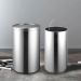 Thùng rác inox tròn nắp bập bênh cỡ đại Ø48cm 