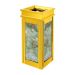 Thùng rác inox vàng giả đá hoa cương xanh