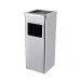 Thùng rác inox vuông có gạt tàn