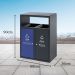 Thùng rác ngoài trời 2 ngăn bằng thép