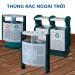 Thùng rác ngoài trời 2 ngăn cao cấp