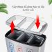 Thùng rác ngoài trời 3 ngăn inox
