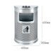 Thùng rác inox bán nguyệt có gạt tàn