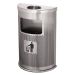 Thùng rác inox bán nguyệt có gạt tàn
