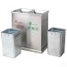 Thùng rác ngoài trời đôi bằng inox