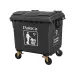 Thùng đựng rác nhựa 1100L HDPE có bánh xe, nắp đậy Paloca