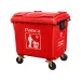 Thùng đựng rác nhựa 1100L HDPE có bánh xe, nắp đậy Paloca