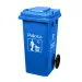 Thùng rác nhựa 120L màu xanh dương