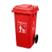 Thùng rác nhựa 120L màu đỏ