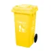 Thùng rác nhựa 120L màu vàng