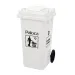 Thùng rác nhựa 120L màu trắng