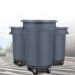 Thùng đựng rác nhựa tròn nhà bếp HDPE có bánh xe