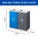 Thùng rác phân loại rác thải inox nắp lật