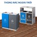 Thùng rác phân loại rác thải inox nắp lật