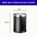 Thùng rác thép sơn đen nắp lật Ø25