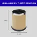 Thùng rác thép sơn tĩnh điện màu nâu sữa không nắp
