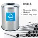 Thùng rác trung tâm thương mại inox tròn