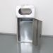 Thùng rác vuông Inox gạt tàn thuốc