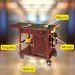 Xe đẩy bàn bếp di động bằng gỗ