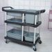 Xe đẩy dọn bàn nhựa khung nhôm