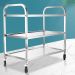 Xe đẩy thức ăn 3 tầng inox 304