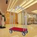 Xe vận chuyển hành lý inox trắng
