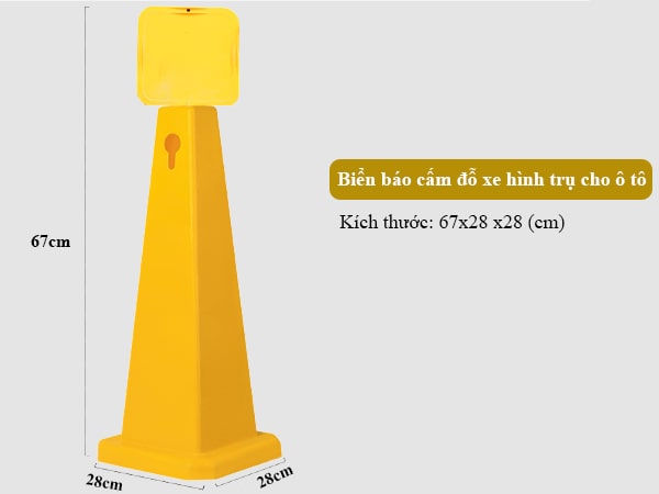 Chiều cao lý tưởng, độ bền của cọc tiêu biển báo cấm đỗ xe hình trụ tót