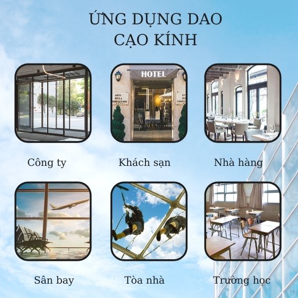 Bộ dao cạo kính inox làm sạch nhiều bề mặt