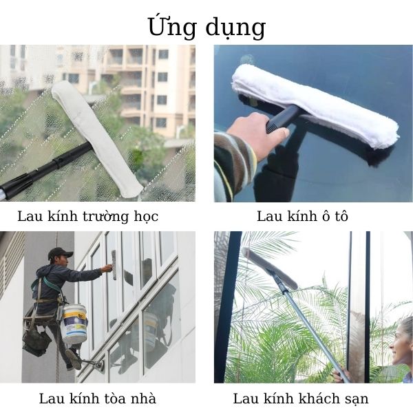 Bộ bông lau thay thế được ứng dụng tại nhiều địa điểm