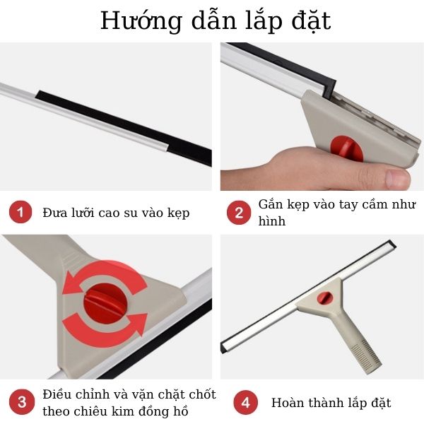Các bước lắp đặt bộ gạt kính cầm tay