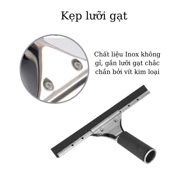 Kẹp gạt inox không gỉ, sáng bóng và chắc chắn