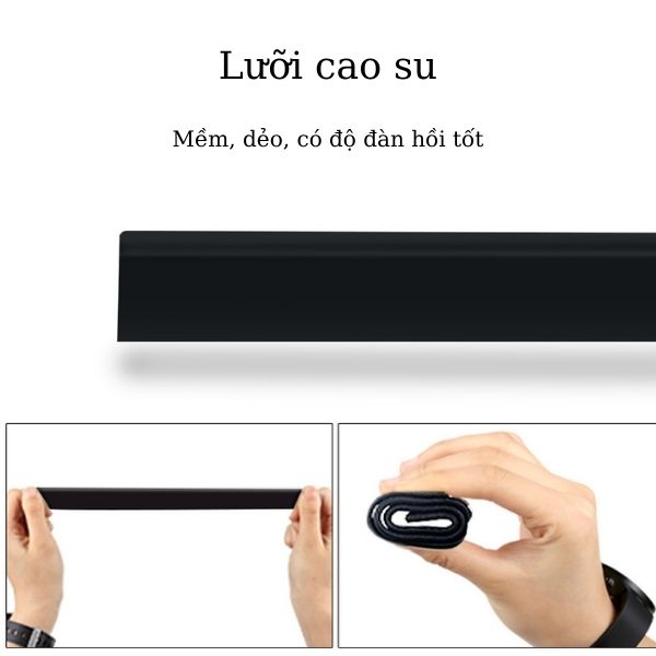 Lưỡi gạt kính làm từ cao su bền, có độ bám dính cao