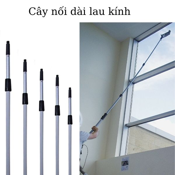 Cây lau kính nối dài chuyên dụng 2 khớp nối