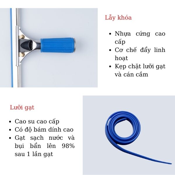 Lưỡi gạt kính cao su có độ bám dính cao, hiệu quả làm sạch tốt