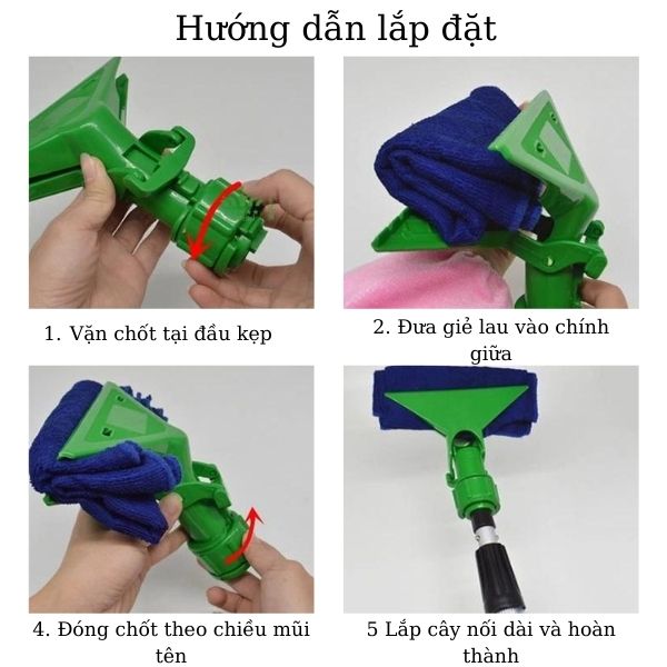 Các bước đơn giản lắp đặt kẹp giẻ cọ kính