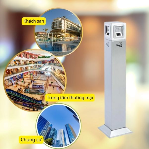 Mẫu cây chứa gạt tàn thuốc chuyên dùng cho không gian công cộng