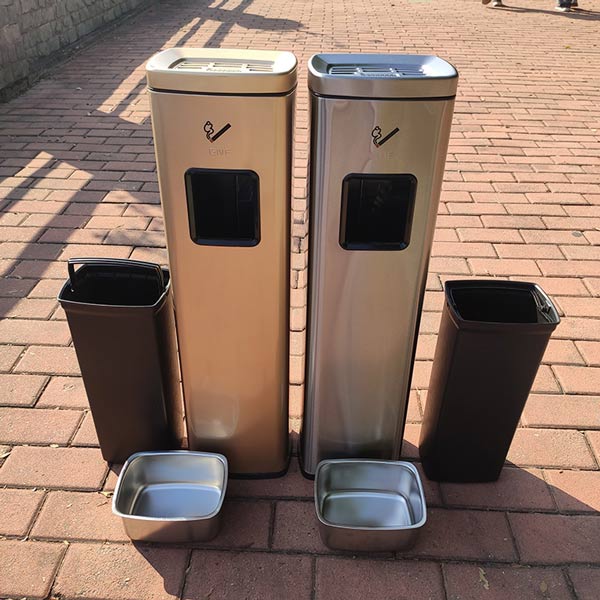 Cây gạt tàn trụ chữ nhật có thể dùng trong nhà ngoài trời