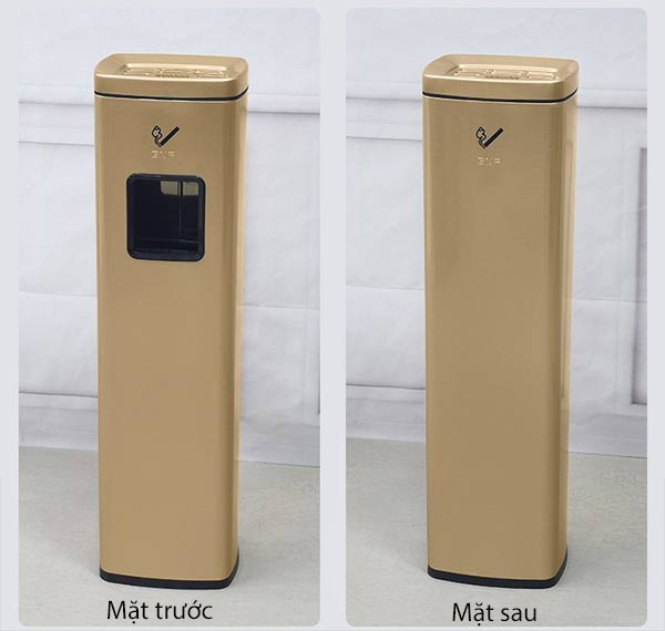 Mặt trước và mặt sau của cây gạt tàn