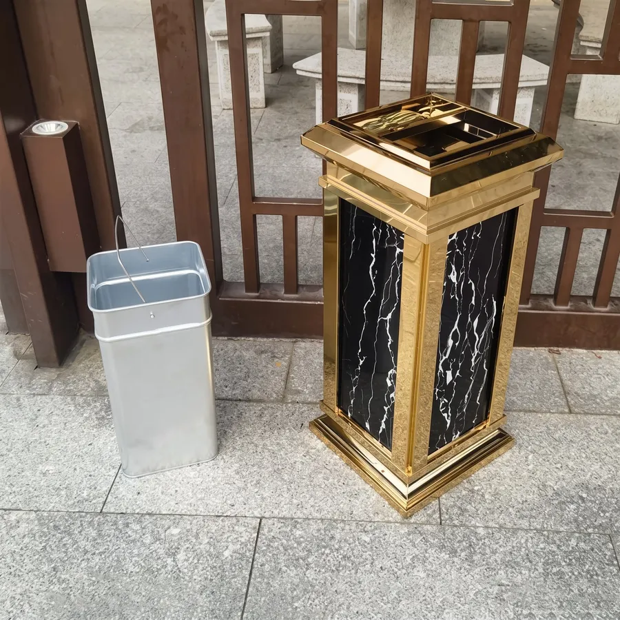 Thanh lý thùng rác đặt sảnh đá hoa cương