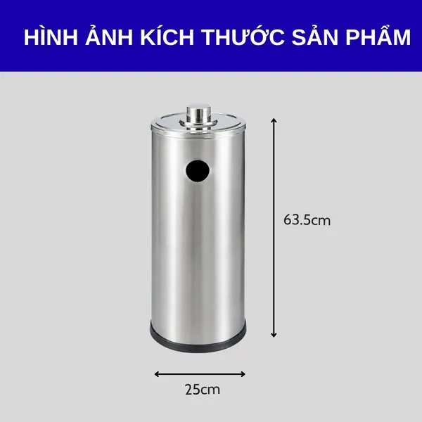 Kích thước thùng rác đựng pin thải đã sử dụng