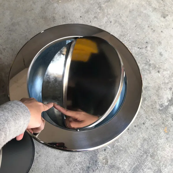 Thùng đựng rác inox tròn nắp lật Ø35cm