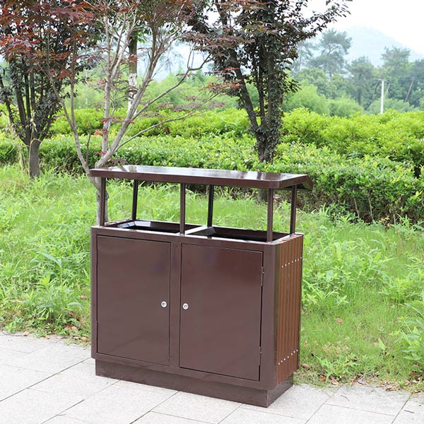 Mặt sau của thùng rác 2 ngăn